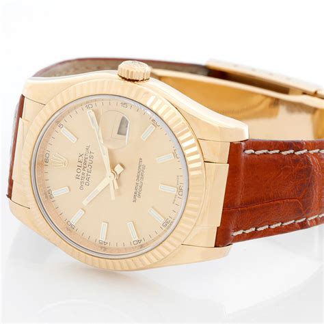 finest leather bands with clasp for rolex datejust|rolex datejust leather strap.